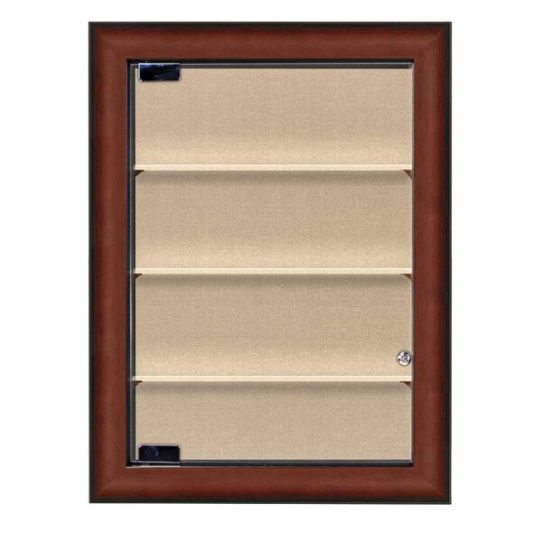 Indoor Enclosed Combo Board, 48"x36", Black Frame/Blue & Amethyst